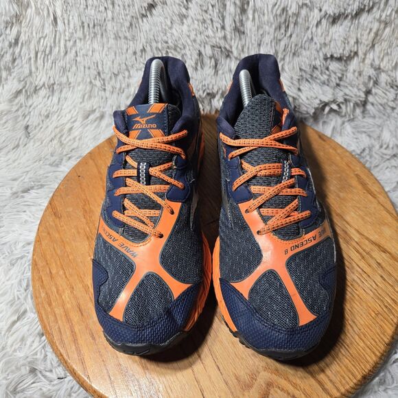 Mizuno Wave Ascend 8 Mens Size 9 UK 8 Trail Running Shoes Orange/Blue Trainers - Picture 12 of 13